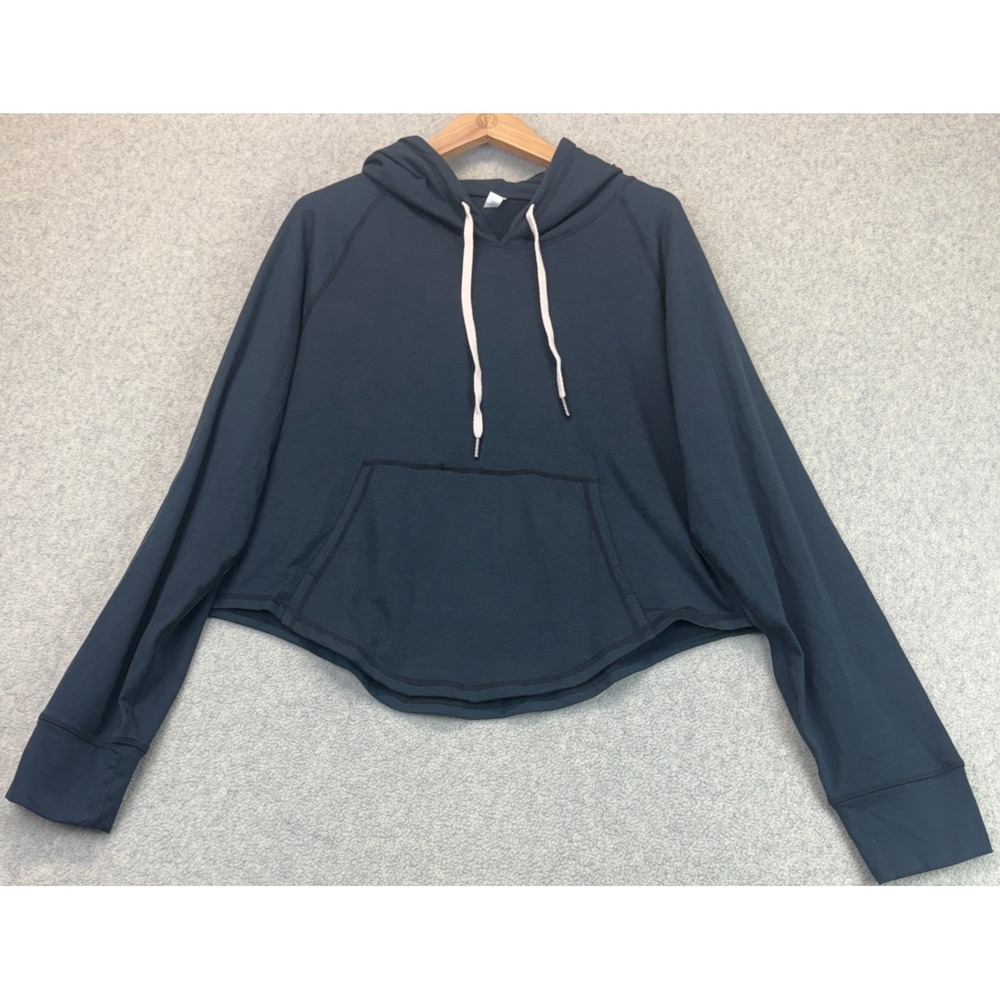 Glyder Womens Rocky Pullover Hoodie Blue Ultra Comfort Relaxed Fit Drawstring XL